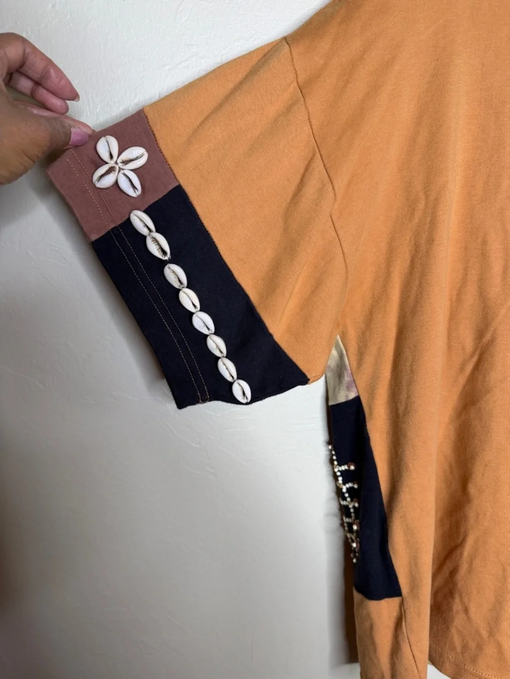 Sandy Starkman Patchwork Embellished Boho Tee - Multicolor - Picture 7 of 7